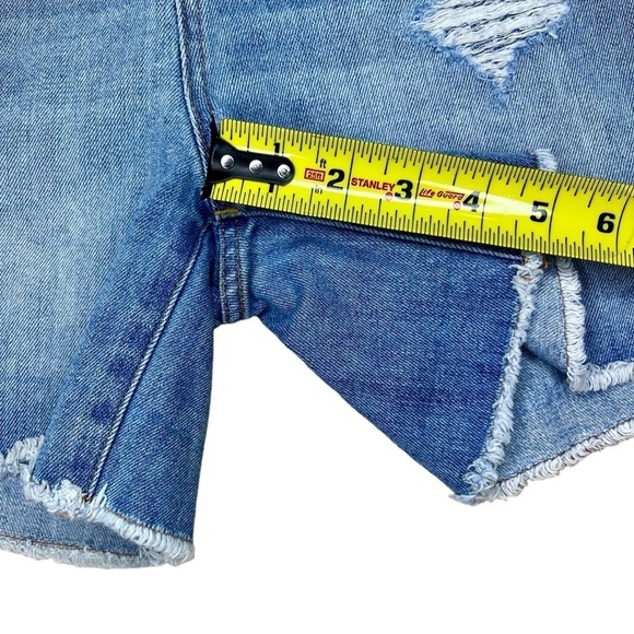 J. Crew Distressed Button-fly Light Wash Shorts Size 25 - Picture 6 of 8